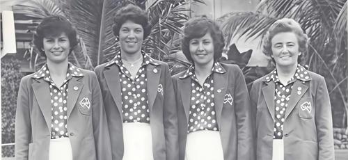 Lindy Goggin, Edwina Kennedy, Jane Lock, Mrs. R.D. Bridges